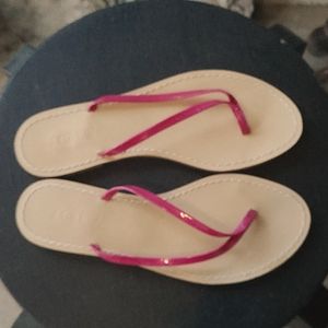 J.CREW pink leather sandals size 7